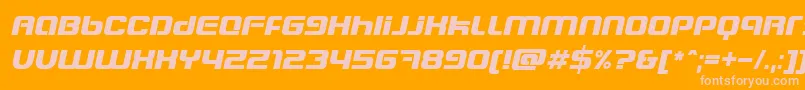 Шрифт BlasterEternalItalic – розовые шрифты на оранжевом фоне