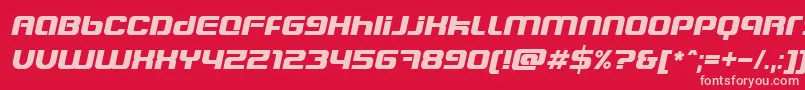 BlasterEternalItalic Font – Pink Fonts on Red Background