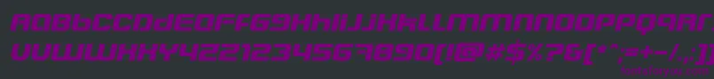 Шрифт BlasterEternalItalic – фиолетовые шрифты на чёрном фоне