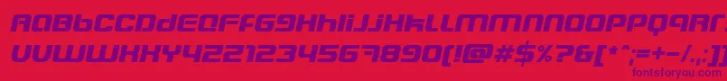 BlasterEternalItalic Font – Purple Fonts on Red Background