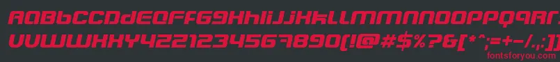 BlasterEternalItalic Font – Red Fonts on Black Background