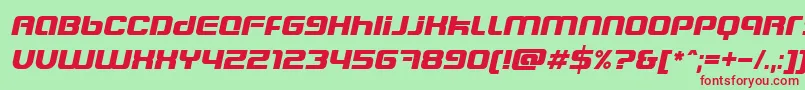 BlasterEternalItalic Font – Red Fonts on Green Background