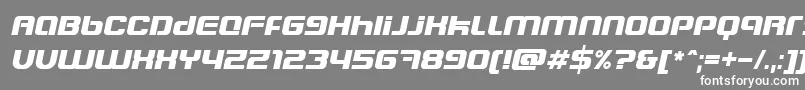 Шрифт BlasterEternalItalic – белые шрифты на сером фоне