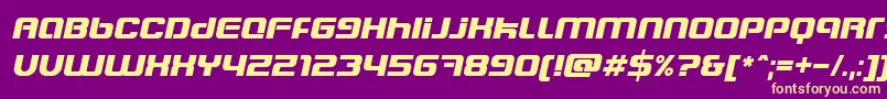 BlasterEternalItalic Font – Yellow Fonts on Purple Background