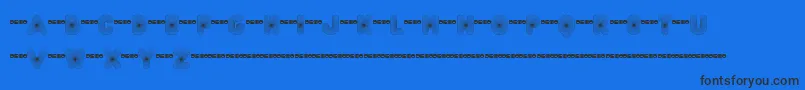 Ftactprogdemo Font – Black Fonts on Blue Background