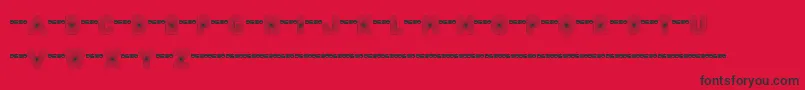 フォントFtactprogdemo – 赤い背景に黒い文字
