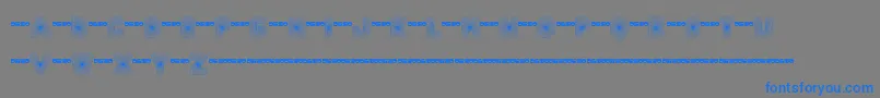 フォントFtactprogdemo – 灰色の背景に青い文字