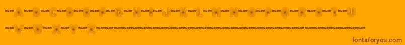 Ftactprogdemo Font – Brown Fonts on Orange Background