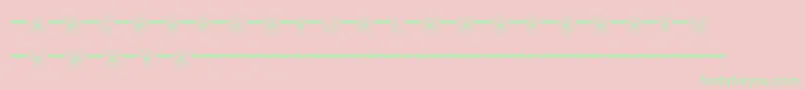 Fonte Ftactprogdemo – fontes verdes em um fundo rosa