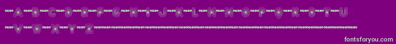 Ftactprogdemo Font – Green Fonts on Purple Background