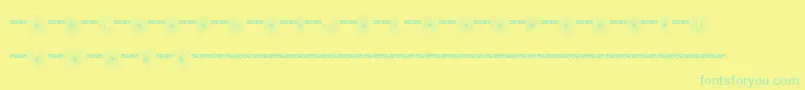Ftactprogdemo Font – Green Fonts on Yellow Background