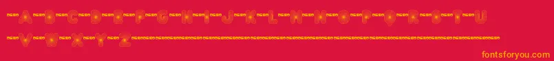 Ftactprogdemo Font – Orange Fonts on Red Background