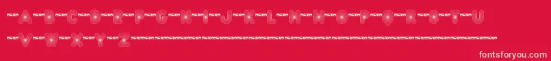 Ftactprogdemo Font – Pink Fonts on Red Background