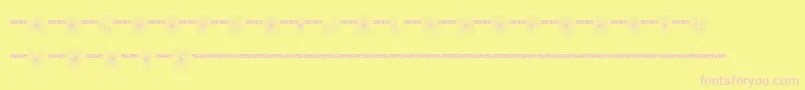 Ftactprogdemo Font – Pink Fonts on Yellow Background