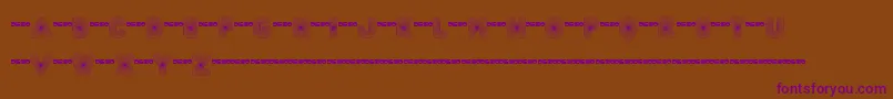 Шрифт Ftactprogdemo – фиолетовые шрифты на коричневом фоне