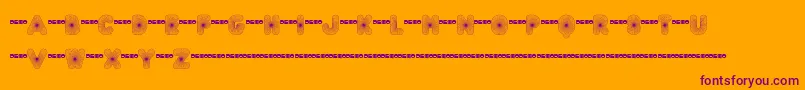 Ftactprogdemo Font – Purple Fonts on Orange Background