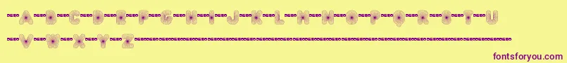 Ftactprogdemo Font – Purple Fonts on Yellow Background