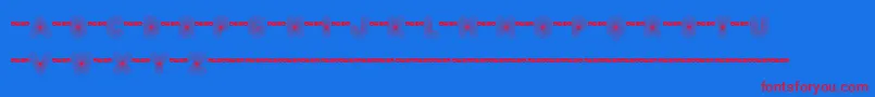 フォントFtactprogdemo – 赤い文字の青い背景