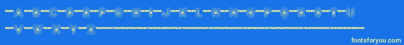 Ftactprogdemo Font – Yellow Fonts on Blue Background