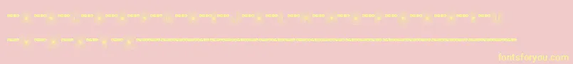 Ftactprogdemo Font – Yellow Fonts on Pink Background