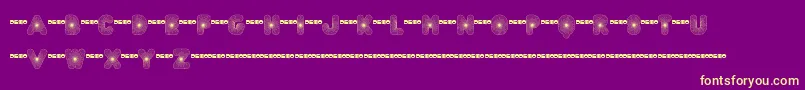 Ftactprogdemo Font – Yellow Fonts on Purple Background