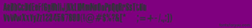 フォントPfoffbeatHip – 紫の背景に黒い文字