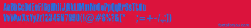 PfoffbeatHip Font – Blue Fonts on Red Background