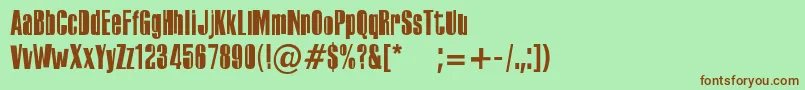 PfoffbeatHip Font – Brown Fonts on Green Background