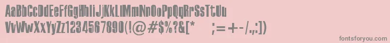 フォントPfoffbeatHip – ピンクの背景に灰色の文字