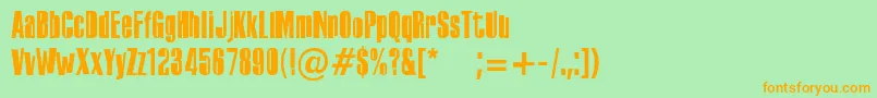 PfoffbeatHip Font – Orange Fonts on Green Background