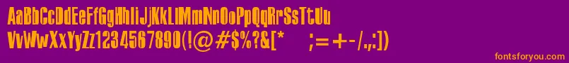 PfoffbeatHip Font – Orange Fonts on Purple Background