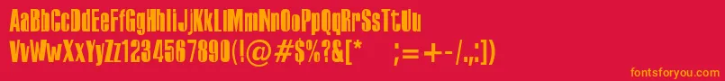 PfoffbeatHip Font – Orange Fonts on Red Background