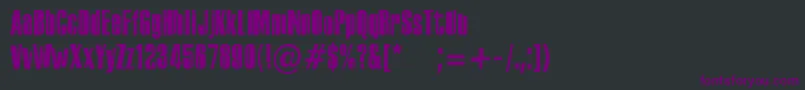 フォントPfoffbeatHip – 黒い背景に紫のフォント