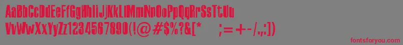 PfoffbeatHip Font – Red Fonts on Gray Background