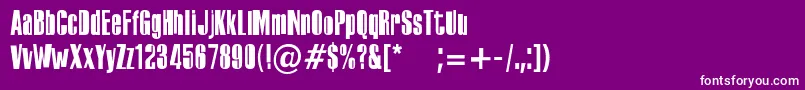 フォントPfoffbeatHip – 紫の背景に白い文字