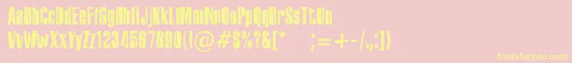 PfoffbeatHip Font – Yellow Fonts on Pink Background