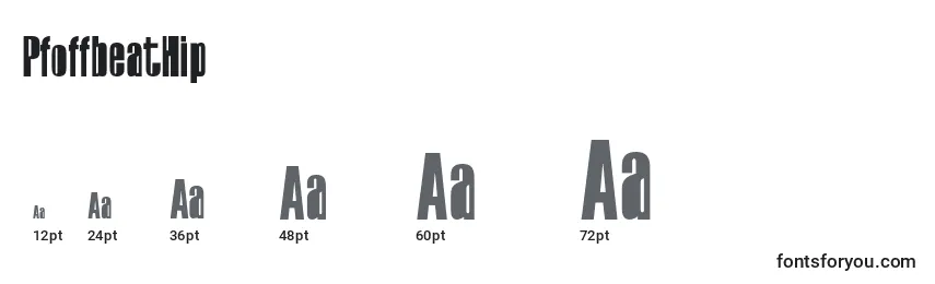 PfoffbeatHip Font Sizes