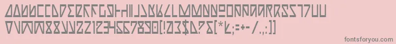 NickTurboCondensed-Schriftart – Graue Schriften auf rosa Hintergrund