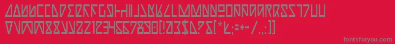 NickTurboCondensed Font – Gray Fonts on Red Background