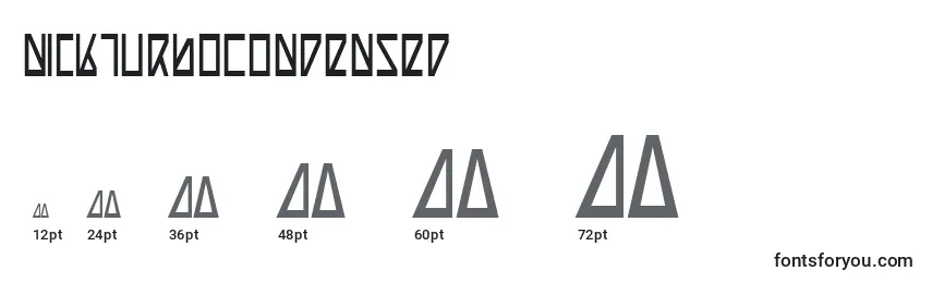 NickTurboCondensed Font Sizes