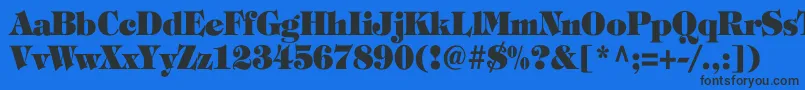 TiffanyHeavyNormalTh Font – Black Fonts on Blue Background