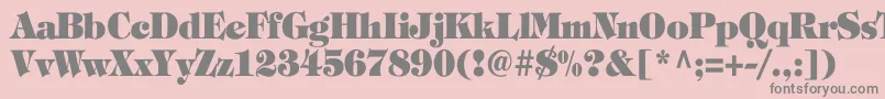 TiffanyHeavyNormalTh Font – Gray Fonts on Pink Background