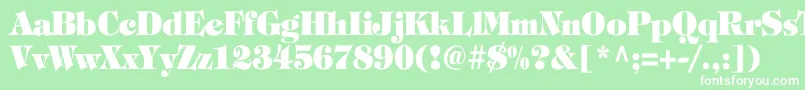 TiffanyHeavyNormalTh Font – White Fonts on Green Background