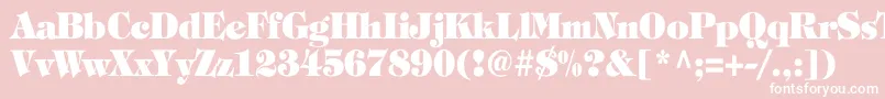 TiffanyHeavyNormalTh Font – White Fonts on Pink Background