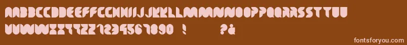 TeaLeafCaps Font – Pink Fonts on Brown Background