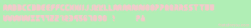 TeaLeafCaps Font – Pink Fonts on Green Background