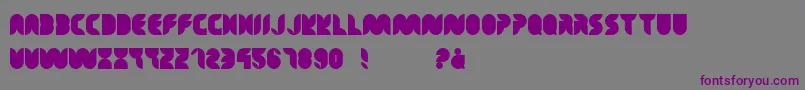 TeaLeafCaps Font – Purple Fonts on Gray Background