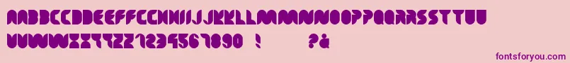 TeaLeafCaps Font – Purple Fonts on Pink Background