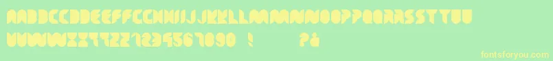 TeaLeafCaps Font – Yellow Fonts on Green Background