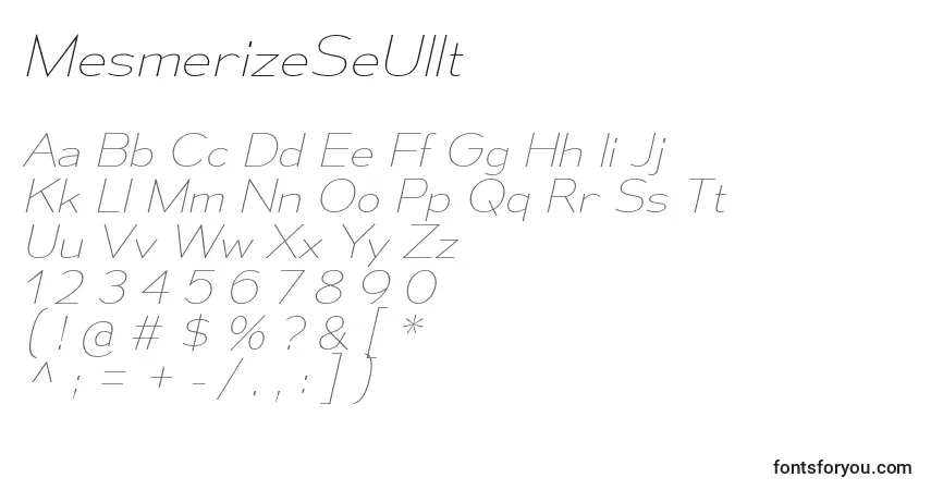 MesmerizeSeUlIt Font – alphabet, numbers, special characters